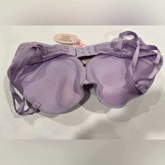 New! VICTORIAS Secret Sheer Purple Lace bra size 34B Discoloration On One Stripe - Picture 5 of 5